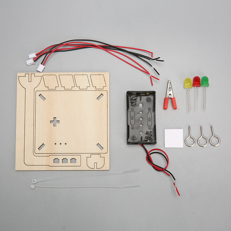 Traffic Light Technology Small Making Wooden diy Kindergarten Student Handmade Toys Material Science Experimental Toys