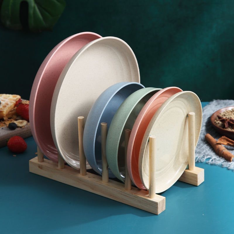 Тарелка из пшеничной соломы креативная домашняя пластиковая фруктовая тарелка в скандинавском стиле устойчивая к падениям маленькая тарелка