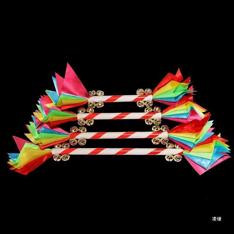 Teachers recommend Dance Special Children's Light Equipment Flower Stick Colorful Hand Rattle Square Dance Yangko
