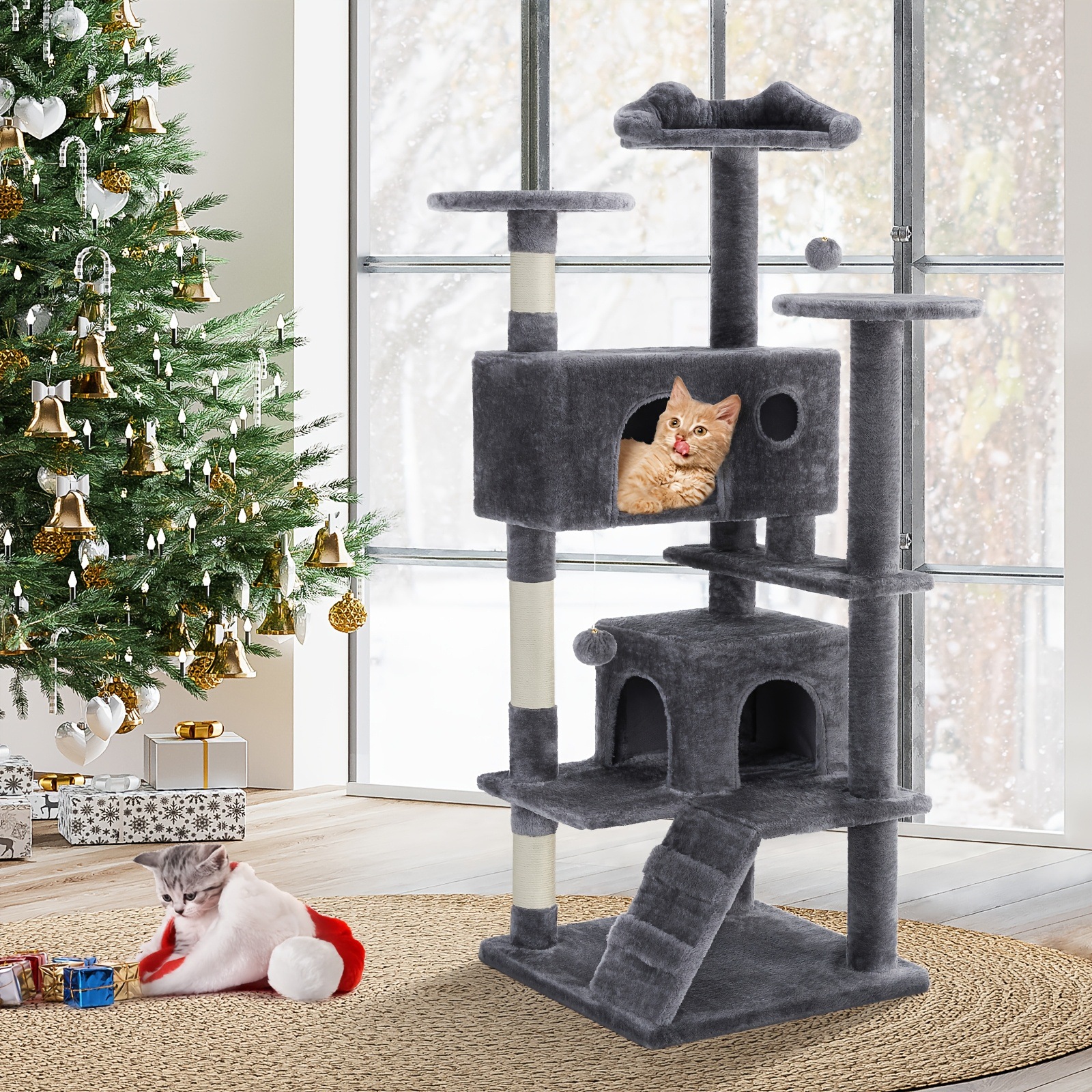 2025 новый кросс-бордерный многоуровневый кошачий скребок, 54 уровня, с устройством для лазания