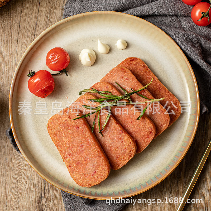Beidaihe canned luncheon meat 198g instant sandwich hot pot family emergency long-term reserve food