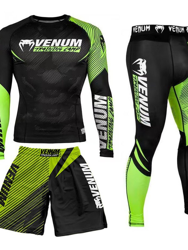 Костюм для спарринга, UFC, быстросохнущая одежда для бокса, комплект из 3 предметов