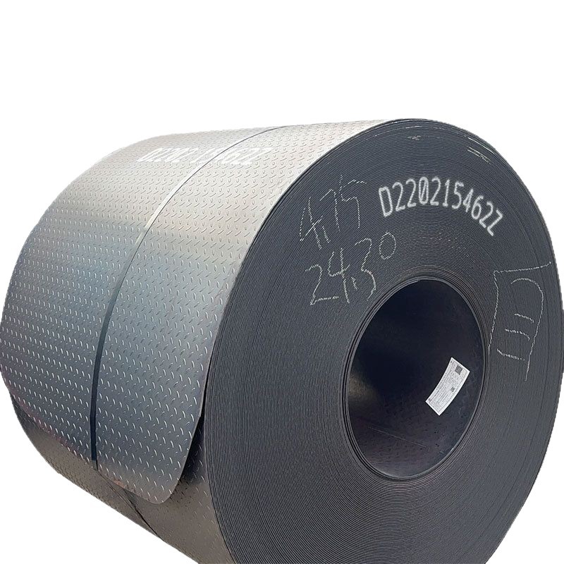 Factory Direct Sales Q235 Stair Step Loft Galvanized Pattern Anti-Slip Wear-Resistant Hot-Rolled Pattern Roll Fixed Length Kaiping