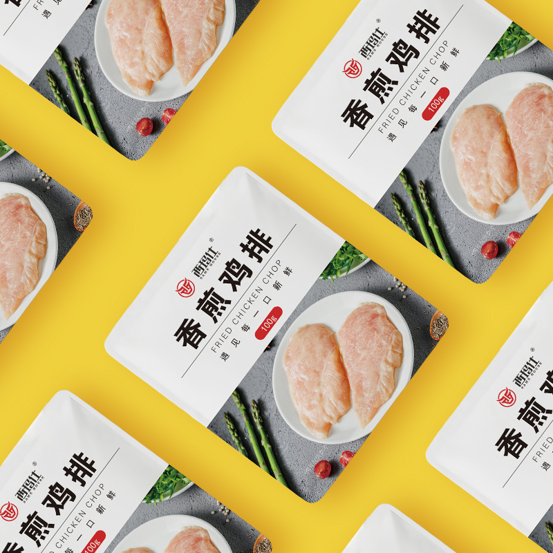 Pan-Fried Chicken Steak Wholesale Chicken Breast Frozen Non-Fried Hamburger Chicken Steak Chicken Nuggets Semi-Finished Ingredients Fitness Light Food