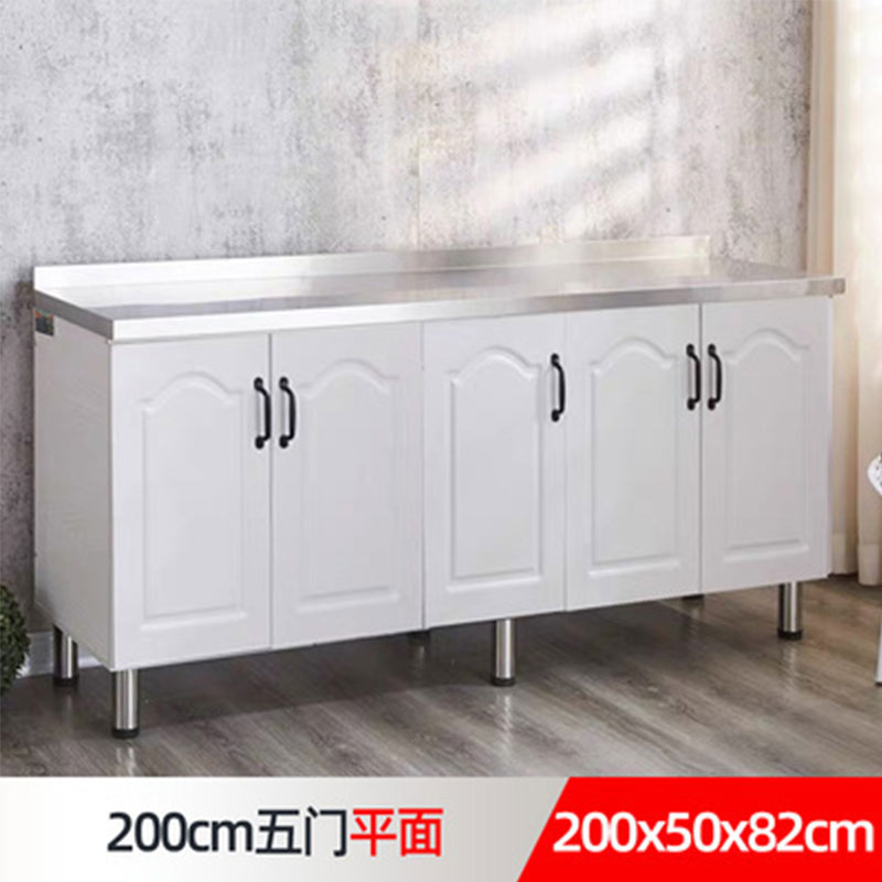 # N5 Simple Stainless Steel Cabinet Kitchen Cabinet Stove Cabinet Integrated Rental Kitchen Cabinet Home Storage Cabinet