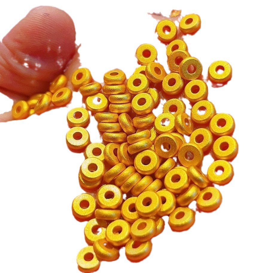Color-preserving ancient sand gold packing gasket loose beads spacer bracelet accessories diy bracelet necklace beaded material spacer