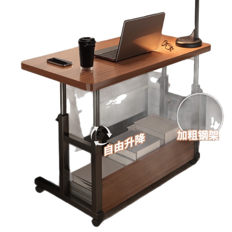 Bedside Table, Bedroom Bedside Small Table, Movable Trolley, Bedside Cabinet, Small Household Computer Table, Lift Table