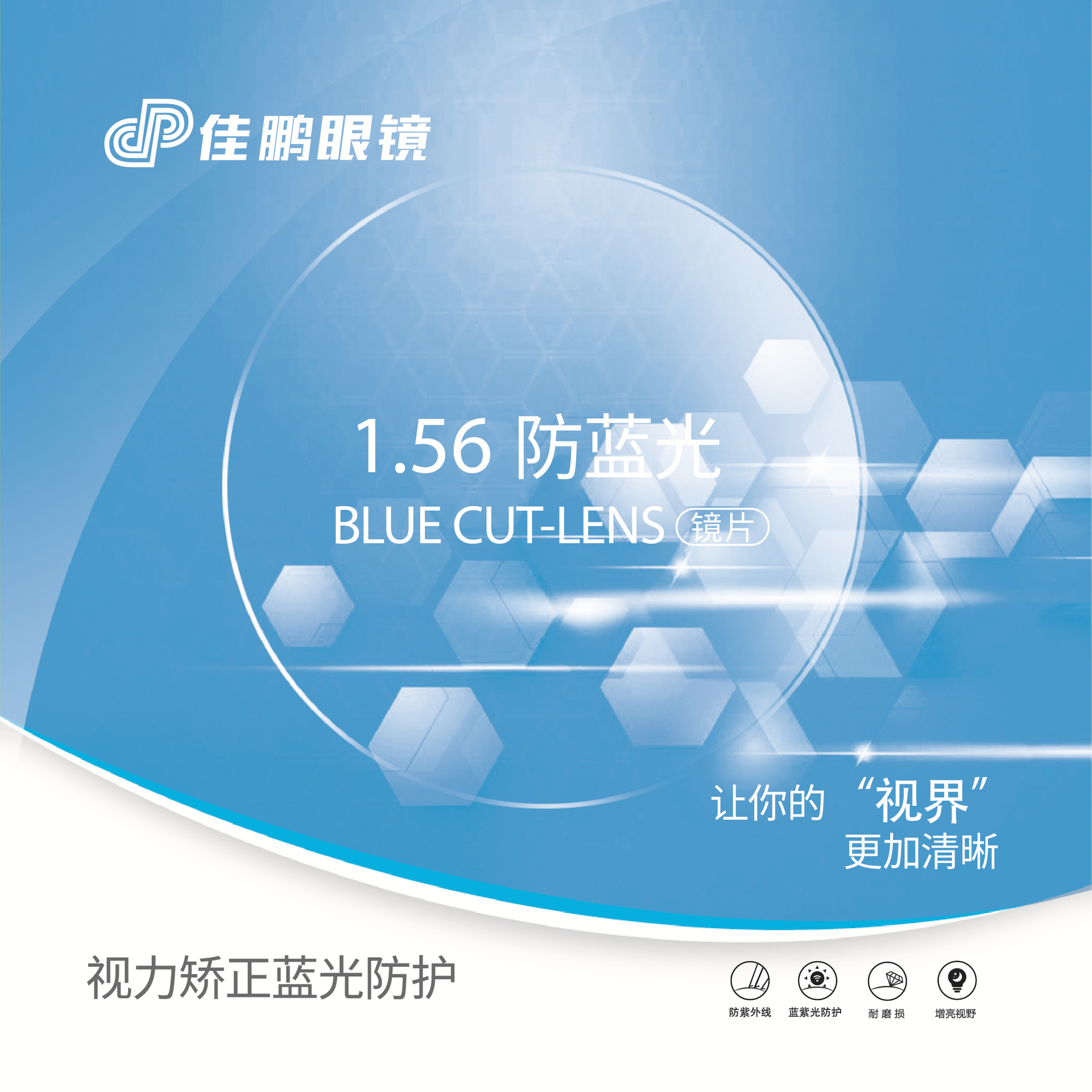 Поставки производителя 1.56 асферическая анти-синий свет водяная пленка линзы напрямую поставляемые смоляные линзы Даньян оптом