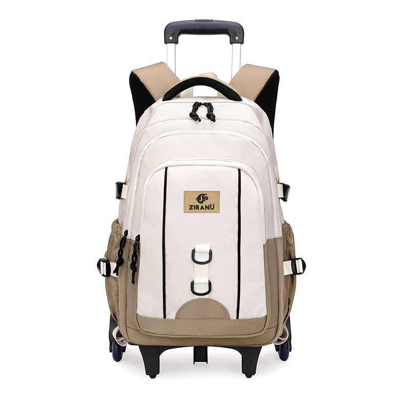 New Trolley Schoolbag Primary School Students 3-6 Grade Junior High School Student Backpack High School Student Backpack Stair Climbing Backpack
