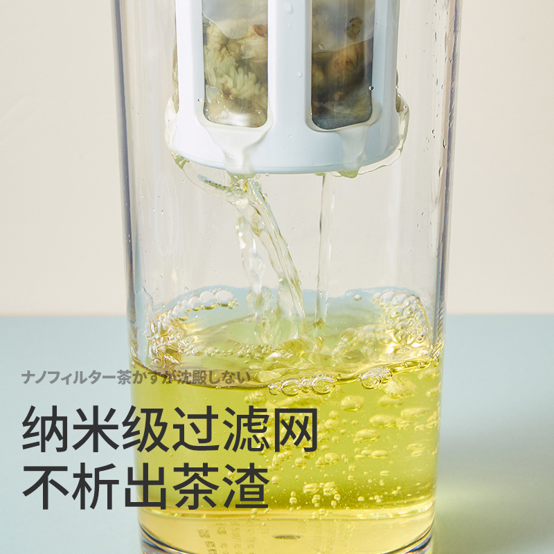 Пластиковый герметичный холодный чайник, портативная чаша с фильтром для чая