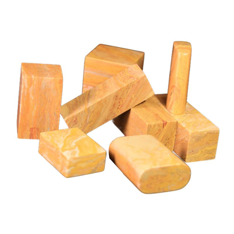 India wood grain stone practice chapter Shenmu seal stone seal material Shoushan seal stone yellow wood grain seal cutting seal material a generation of hair
