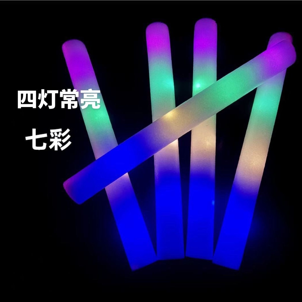 Colorful Glow Stick Sponge Glow Stick Foam Glow Stick Bar Cheering Props Glitter Stick Wholesale