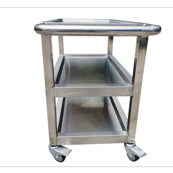 Stainless Steel Trolley Hotel School Restaurant Kitchen Stainless Steel Kitchenware Custom Size Three Layers Two Layers