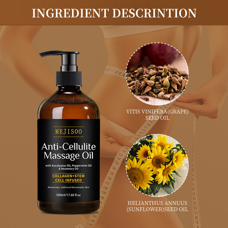 Cross-border Foreign Trade Body Fever Massage Essential Oil Anti-Cellulite Massage Oil Fragrance Body Oil