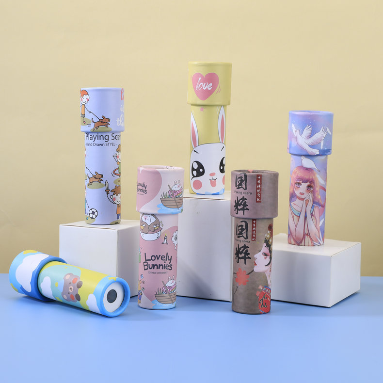 Double-Section Educational Nostalgic Rotating Kaleidoscope Kindergarten Kaleidoscope Educational Toy Prism Vision Development