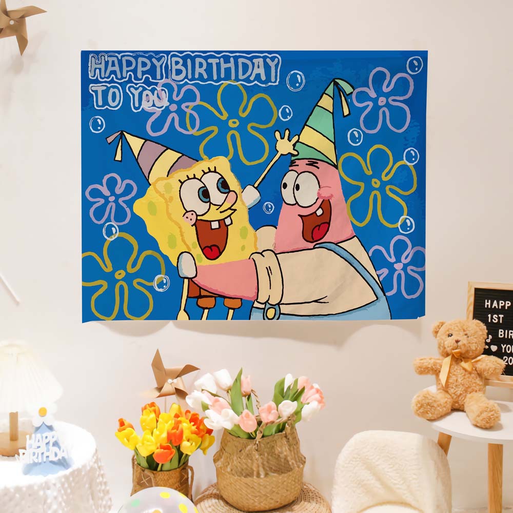 Korean-Style Instagram Birthday Backdrop Hanging Cloth for Children's Parties, 100-Day Celebration, First Birthday Decoration Cloth, Wall Cloth for Photo Shoots, Instagram Style