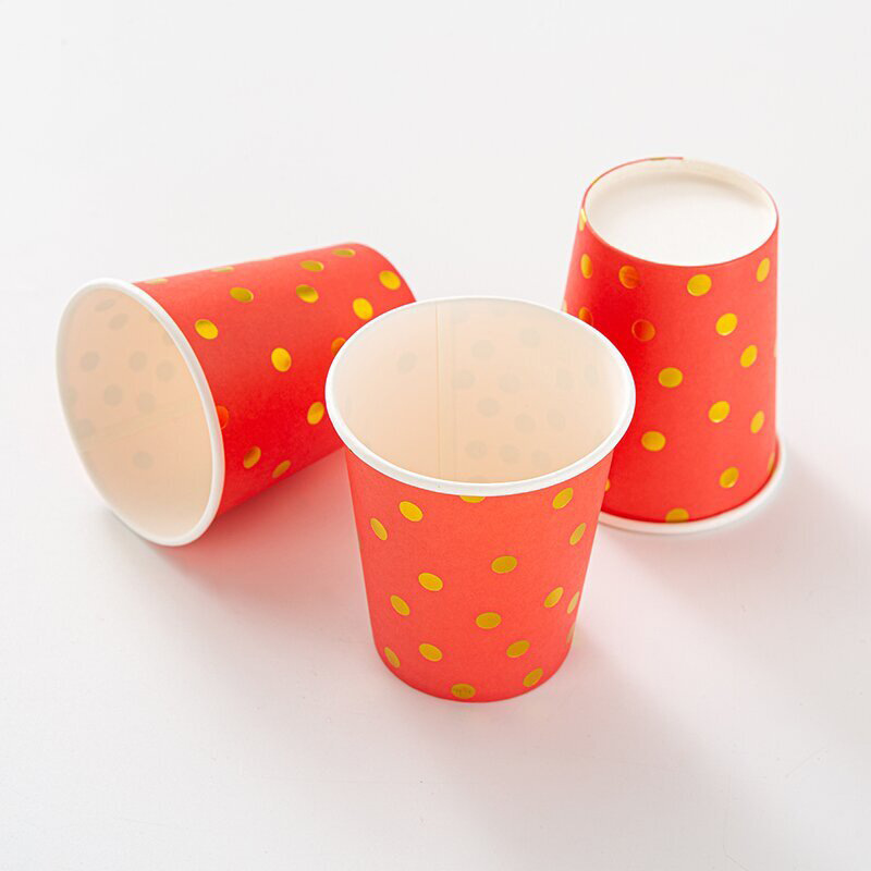 Bronzing Polka Dot Set Polka Dot Birthday Tableware Disposable High-end Dinner Plate Dispensary Plate Paper Cup Tissue Supplies