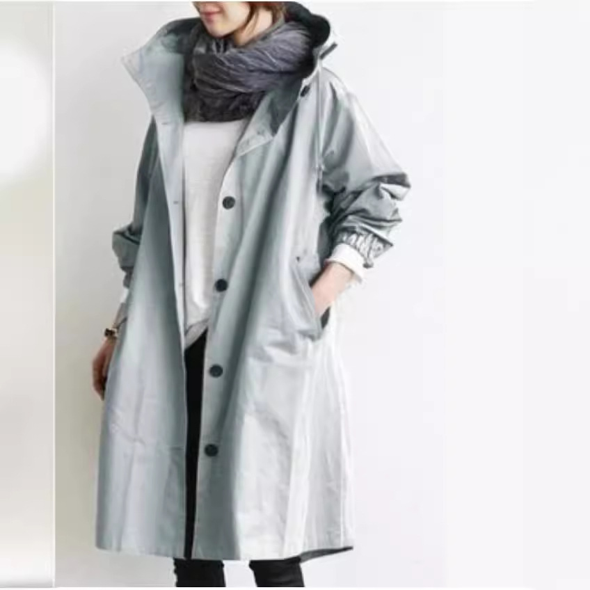 Autumn casual style windbreaker Women's Mid-length small 2020 new elegant tight waist 8 color 8 Size long sleeve coat