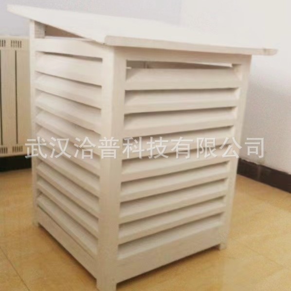 Wuhan small and medium-sized wooden louver box campus experimental temperature and humidity meter monitoring box rainproof meteorological monitoring