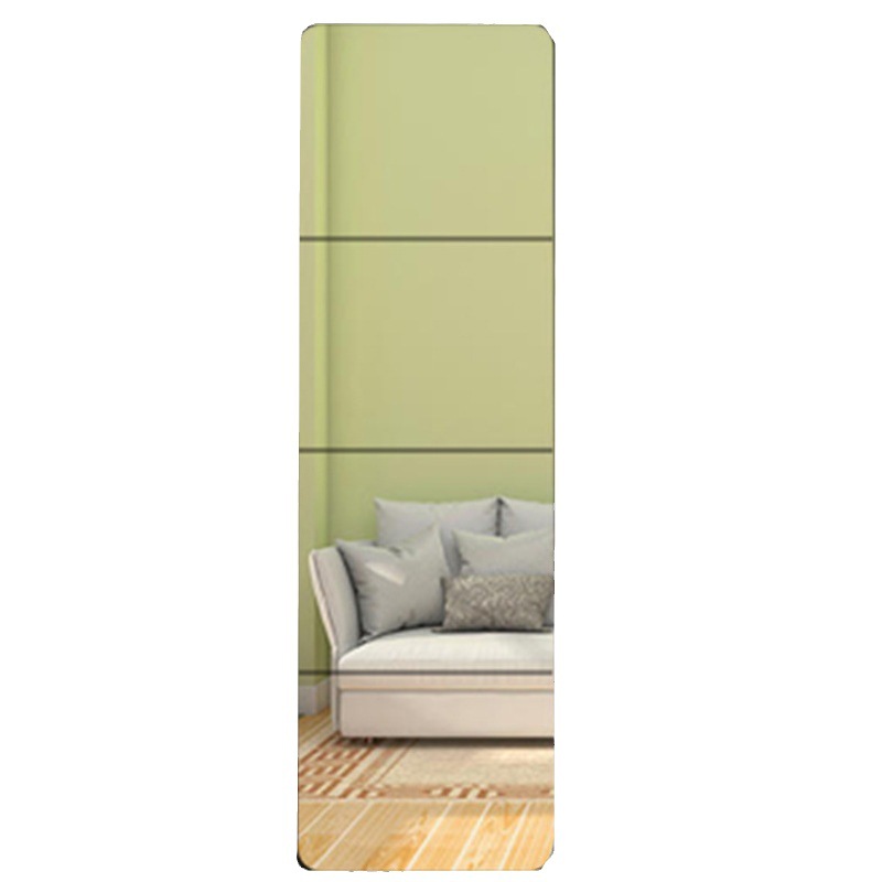 Mirror Sticking Wall Dressed Mirror Sticking Dormitory Stitching Bedroom Home Fitting Mirror Frameless Wall-Mounted Floor-Standing Full-Length Mirror for Women