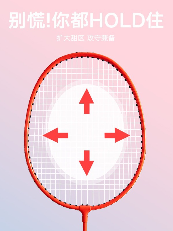 SOURCE Factory genuine goods badminton racket high elasticity adult double racket 2 rackets multi-color optional delivery