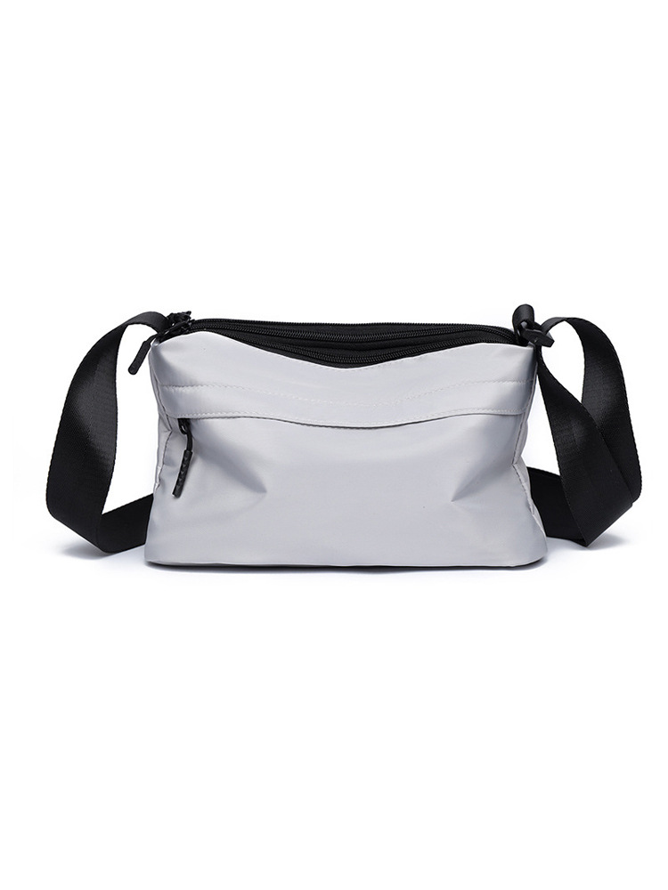 Men's Leather Film Messenger Bag Trend 2025 New Nylon Bag Student Casual Shoulder Bag Fashion Men's Business Bag