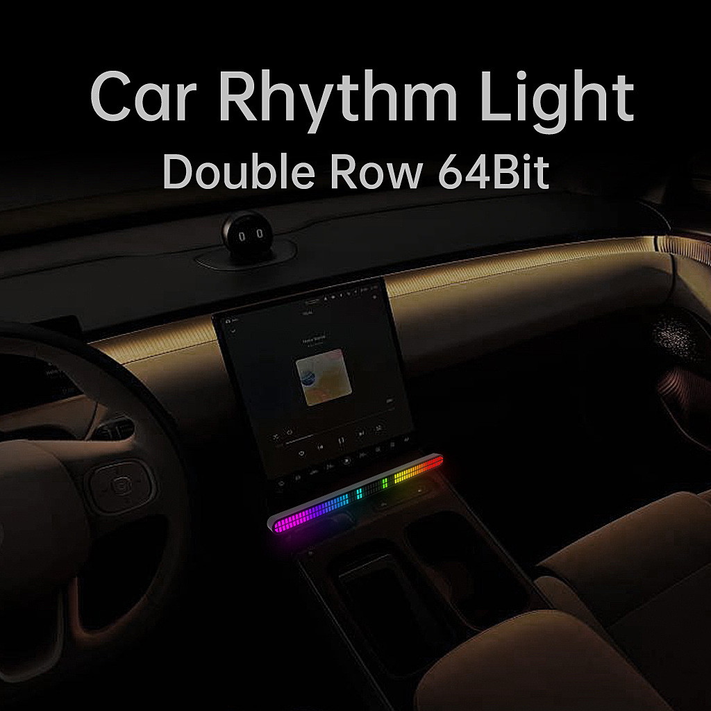 Cross-Border E-Commerce Spot Supply Original Factory Wholesale Rgb Pickup Light Voice-Controlled Music Rhythm Light Led Desktop Car Light