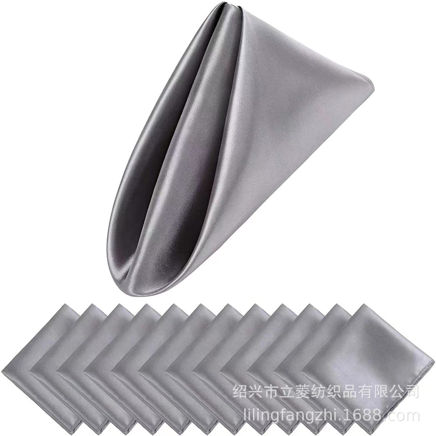 Cross-border Amazon e-commerce high-end hotel restaurant napkin cloth high-density lock satin satin placemat cloth wholesale