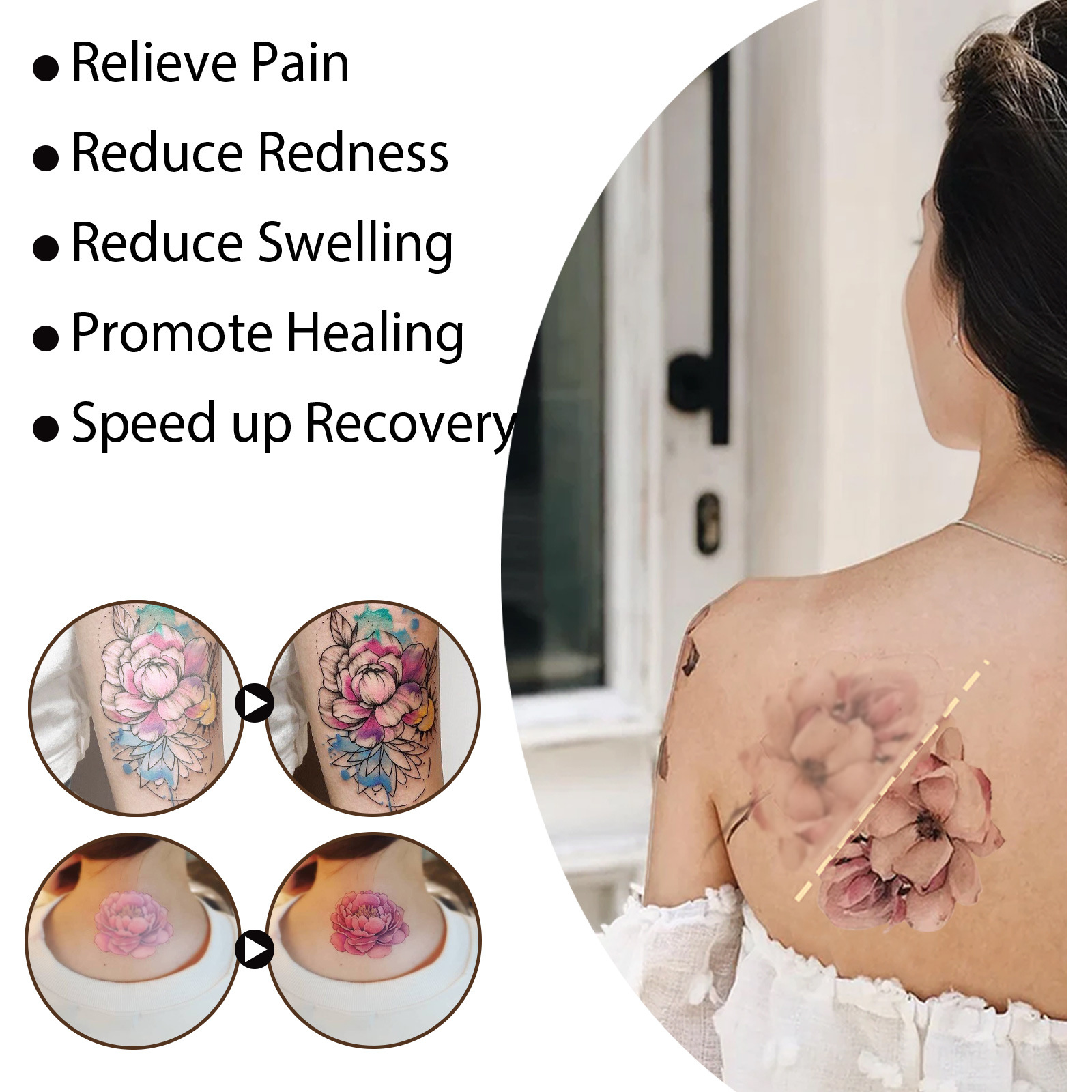 Eelhoe Tattoo Brightening Relief Cream Moisturizing and Moisturizing Skin Eyebrow Tattoo Repair Color Enhancement Cream Stick