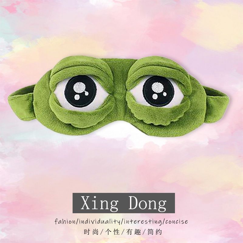 Южнокорейская повязка на голову с грустной лягушкой, маска для глаз, уникальная повязка для сна и умывания