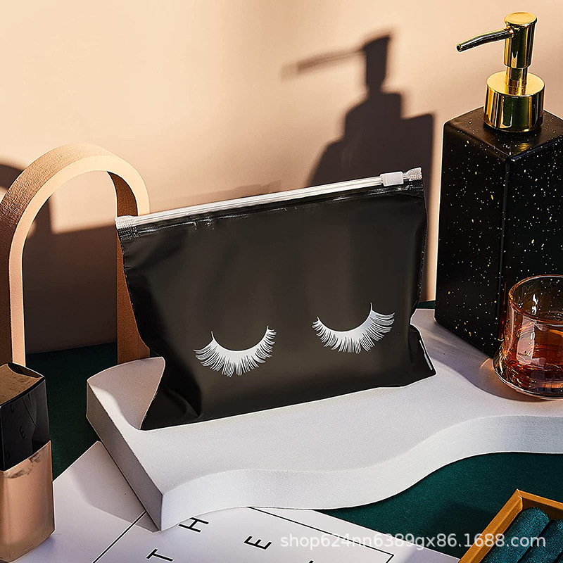 Factory Direct Supply Eyelash Zipper Bag Eva Pink Bag Black Zipper Bag Makeup Storage Bag Spot Wholesale