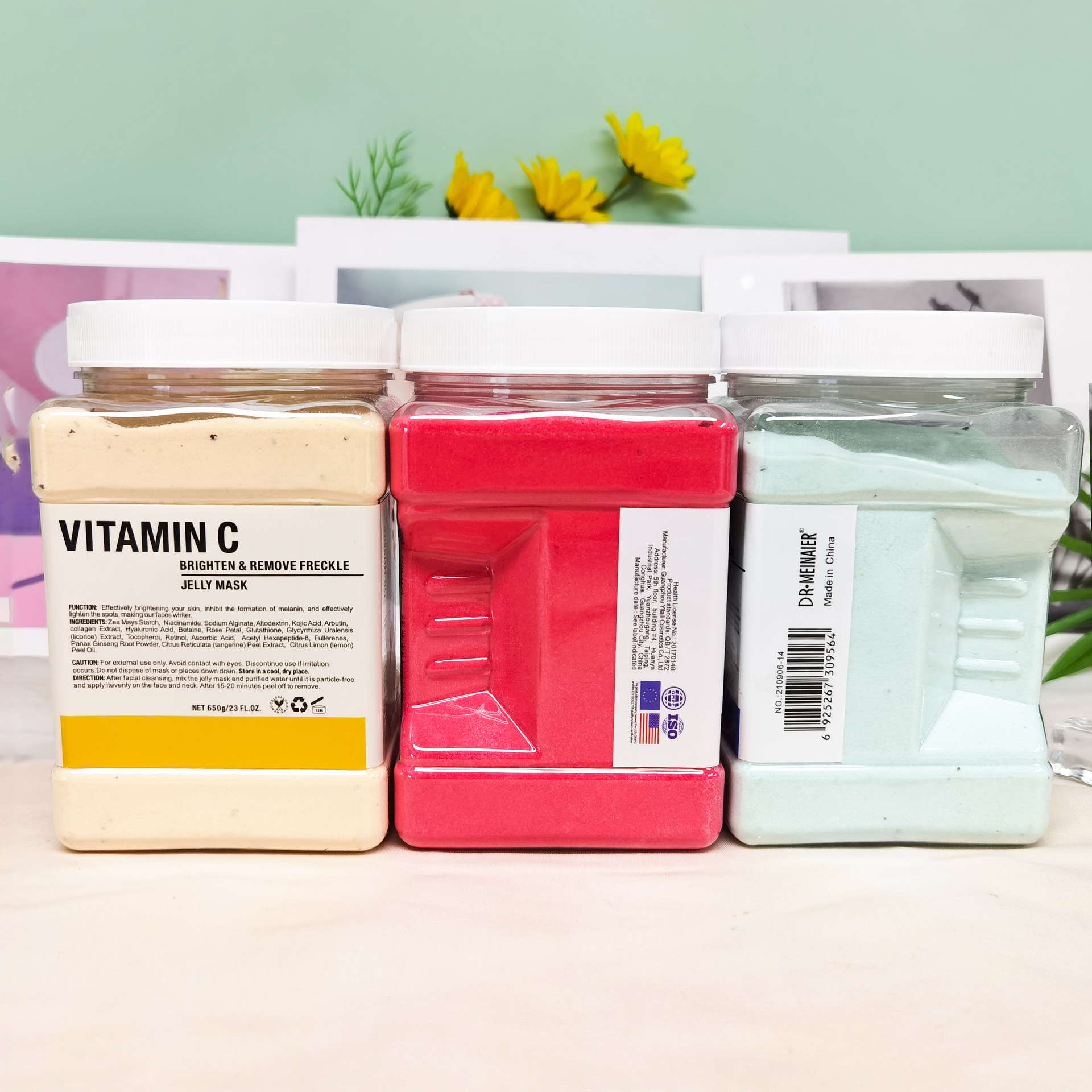 Rose Petal Crystal Jelly Mask Powder Vampire Anti-Aging Water Brightening Soft Mask Powder 650g Foreign Trade Wholesale