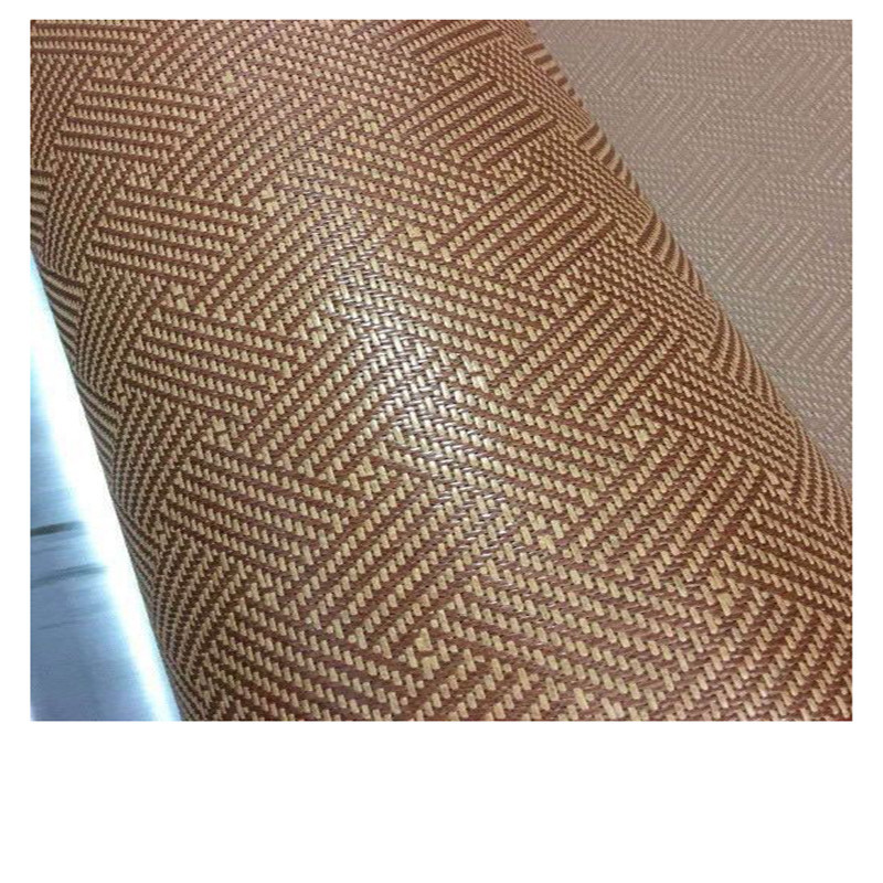 Taizhou Royal rattan mat fabric yellow Sesame rattan mat wool mat mat decoration whole roll Royal rattan mat semi-finished products processing