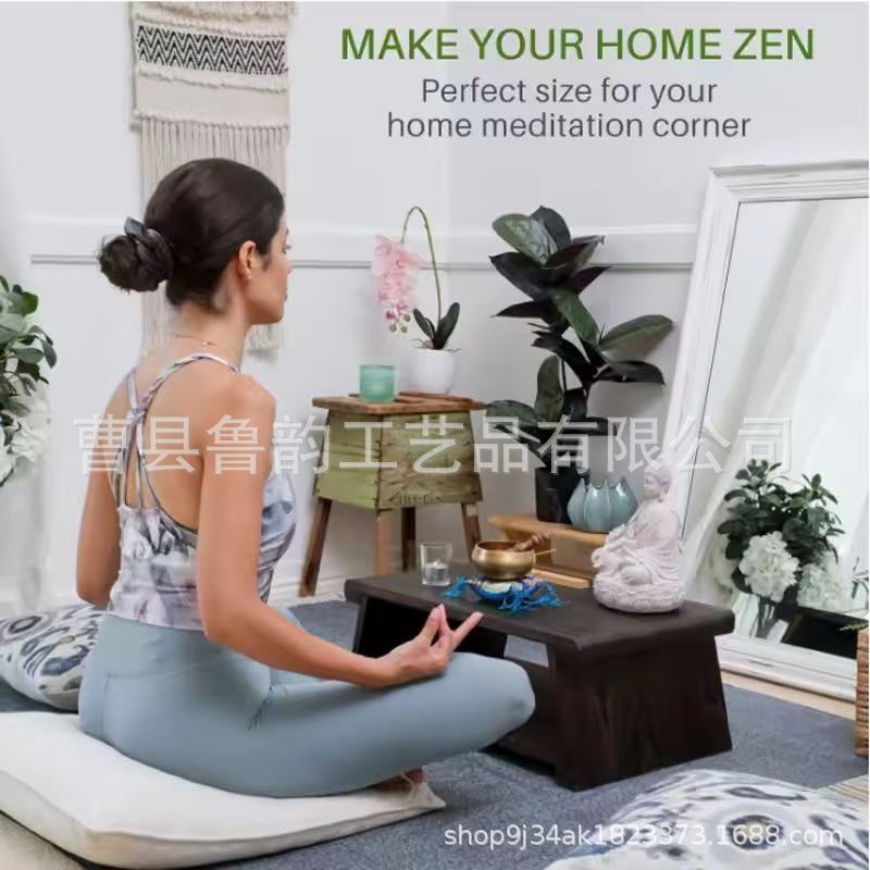 Wooden Bay Window Table Folding Kang Table Household Living Room Tatami Small Table Bay Window Floor Sitting Balcony Low Table Small Tea Table