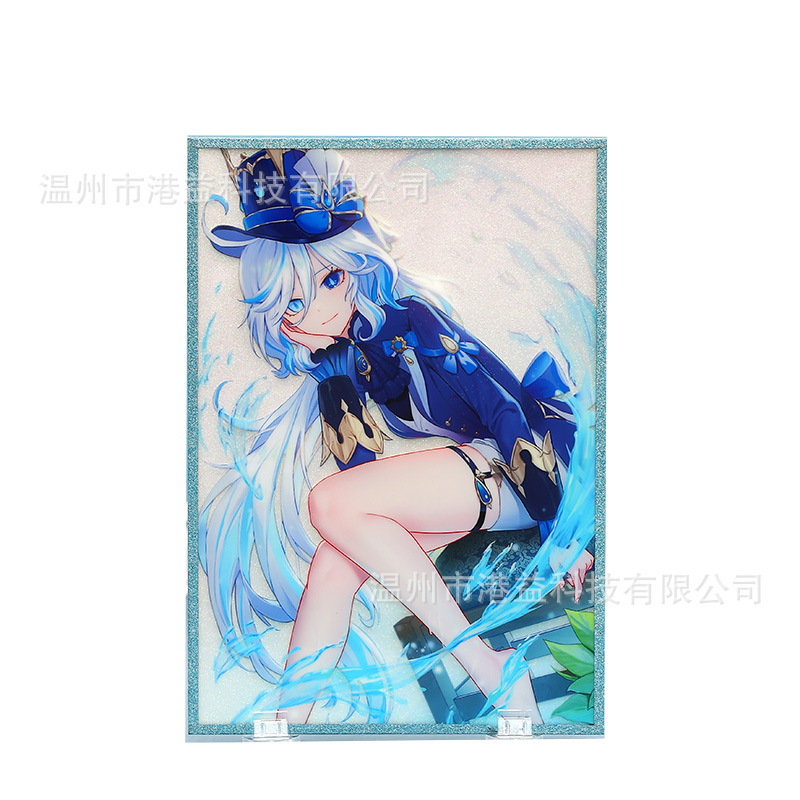 Signature Drawing Board Acrylic Color Paper Custom Reflective Double Flash Color Paper Animation Hot Stamping Laser Uv Color Paper Stand Customization