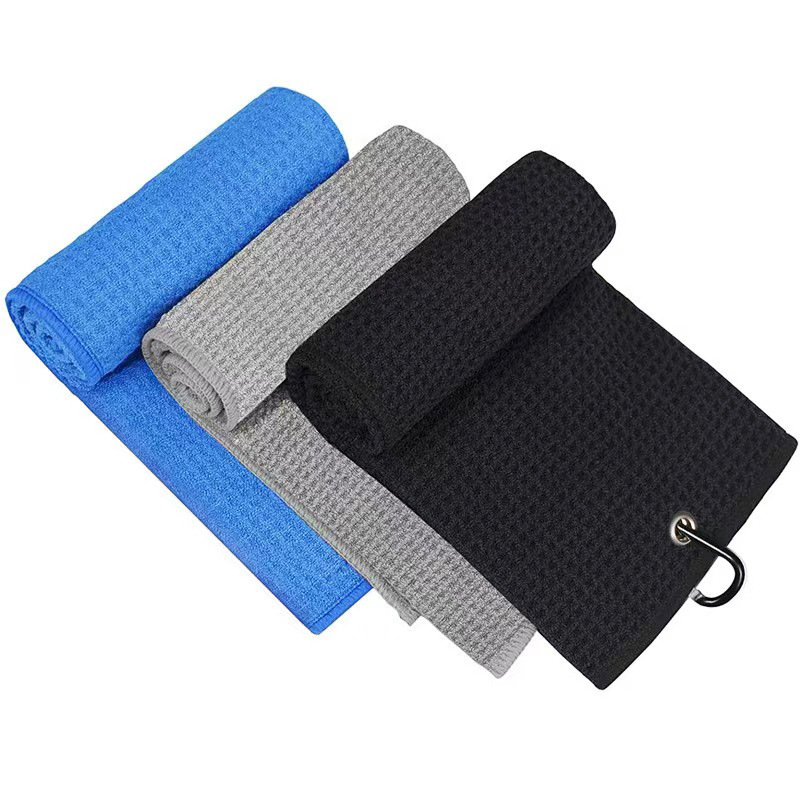 Changshu Manufacturer Wholesale Waffle Golf Towel Sports Towel Microfiber Waffle Quick-Drying Towel