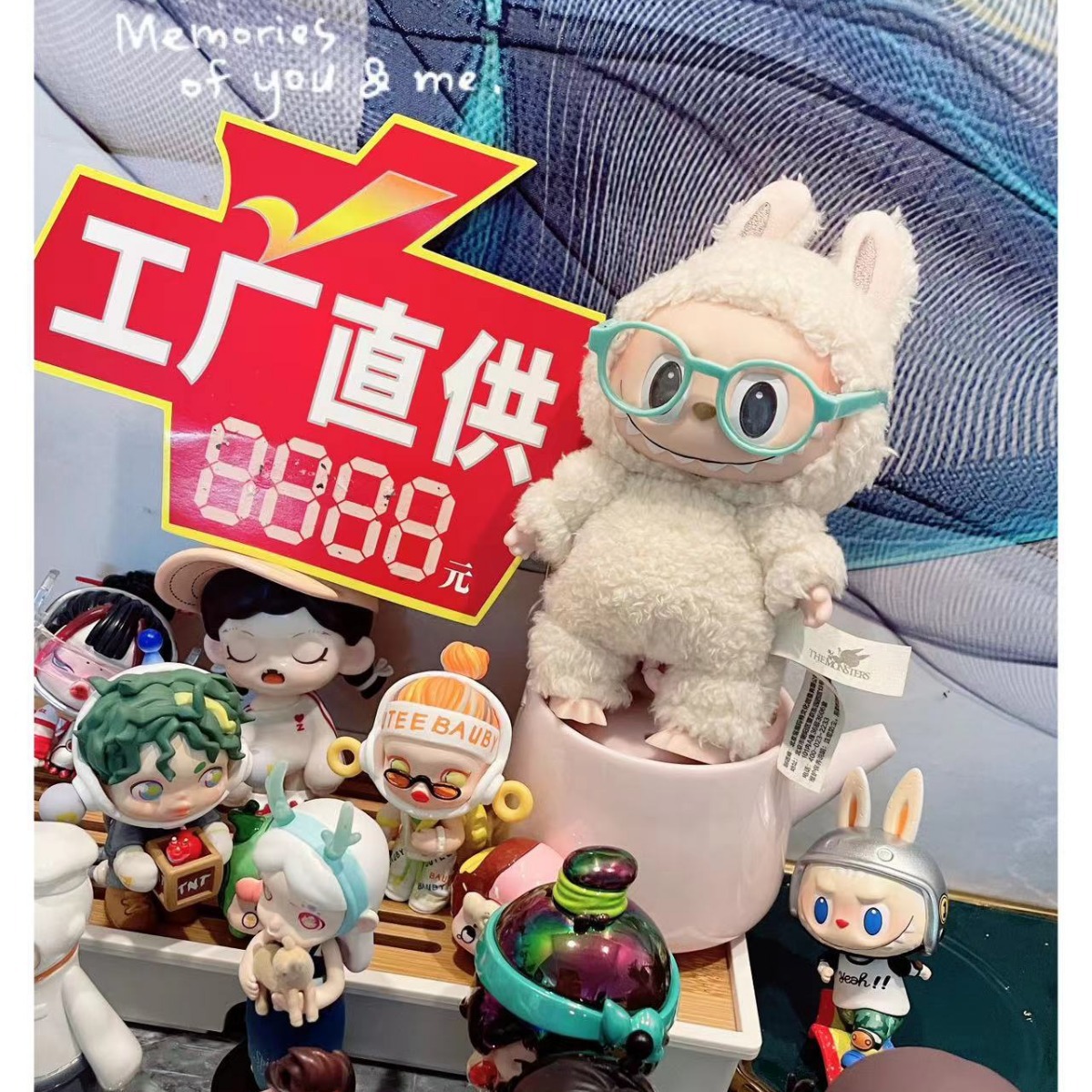 Домашние 6.5см очки Labubu, кукла с самоиронией, очки для плюшевой куклы, 10см хлопковая кукла, очки