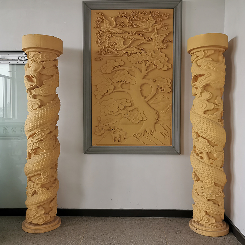 Foam ceramic European-style Roman decorative column villa door Chinese column square column EPS decorative modeling column