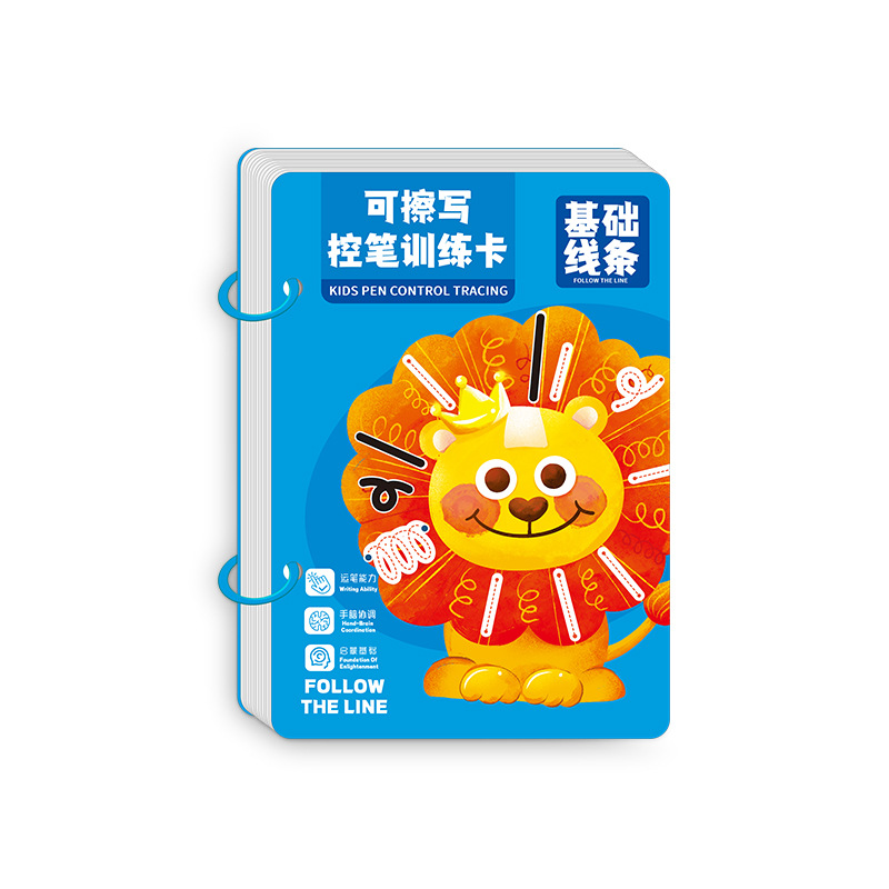 Pen Control Training This Children's Early Education Beginner Basic Characters Training Kindergarten Erasable Paper Fun Baby Practice Card