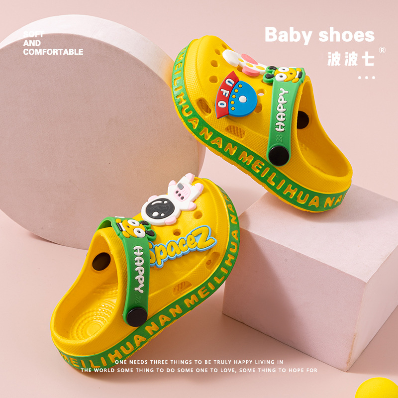 Eva Ultra-Light Boys and Girls Infants Non-Slip Soft-Soled Clogs Kidsren's Toe-Cap Sandals Astronaut Ufo Sandals and Slippers