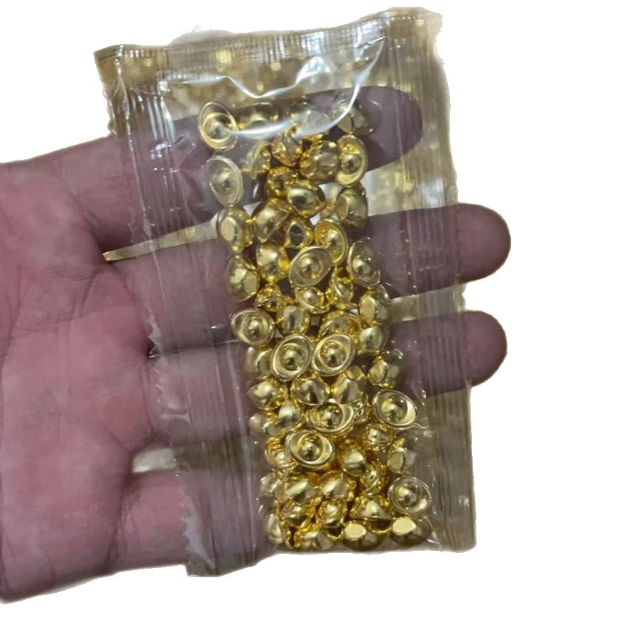 Mini Alloy Imitation Gold Ingot Cornucopia Rice Jar Filler Creative Decoration Gift Ornaments Sand Gold Plastic