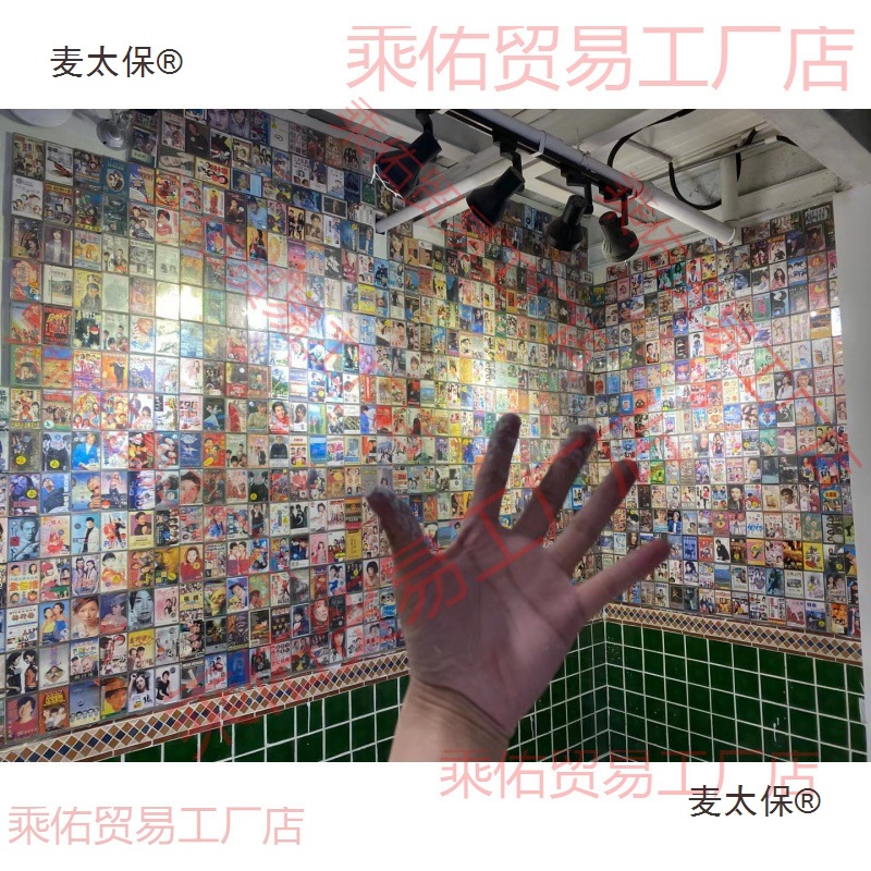 Wall Decoration Bar Wall Taibao Laomai Unpackaged Recording Retro Nostalgic Cassette Hotel Tape Background Tape