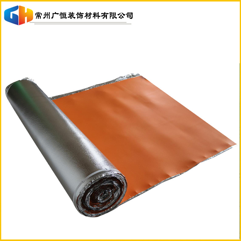 2MM3MM Orange IXPE Aluminum Coated Film Non-floor Heating Geothermal Floor Film Wooden Floor Moisture-proof Film Silent Mat Silver Film