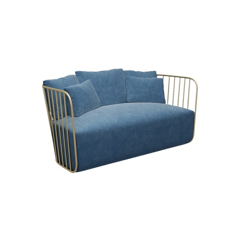 Foshan Nordic Clothing Store Small Sofa Internet Celebrity Style Beauty Salon Wrought Iron Sofa Chair Double Studio Simple Modern