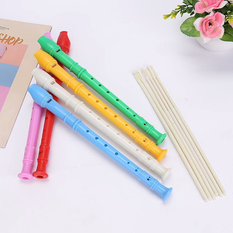 Six-Hole and Eight-Hole Plastic Flute for Kidsren to Practice Recorder, Learning and Teaching Supplies, Early Education Music Equipment, Two-Yuan Store Wholesale