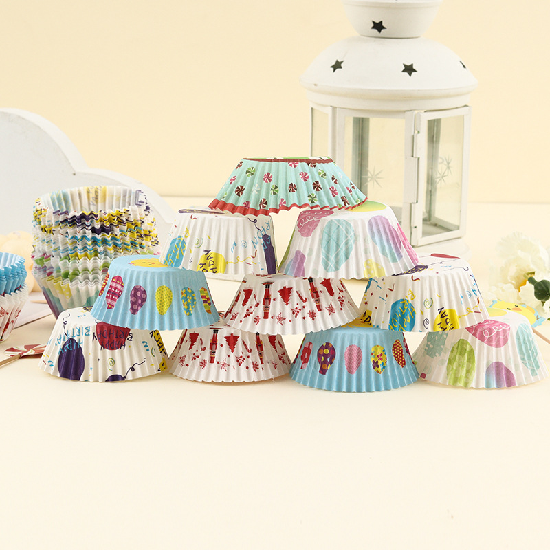 Cross-border cake paper cup color printing machine-made cup disposable oil-proof cake cup dessert cake paper holder