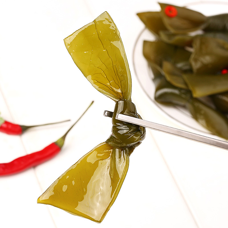 Herbal seaweed knot 200g box gauge 45 packaging instant seafood snacks casual snacks crisp and sour and spicy rice