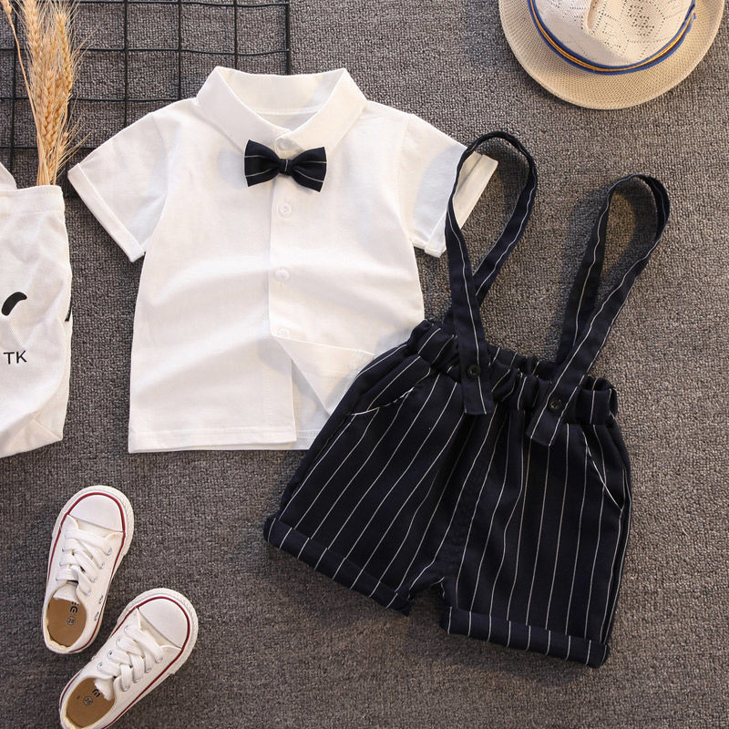Little Boy Suit, Summer Baby 1 Year Old Banquet Dress, Spring & Fall 2 Week Clothes, Infant and Kids Birthday Gentleman Suit