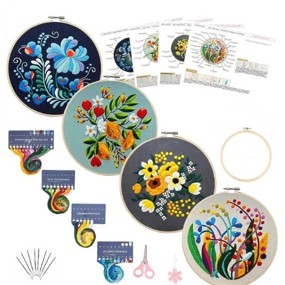 Вышивка цветов и растений настенное украшение ручная вышивка набор материалов Lu кросс-бордерный Amazon английский набор