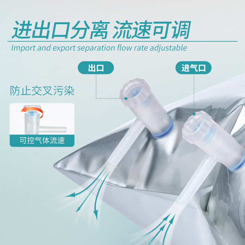 Labshark aluminum foil gas collection bag PP single and double valve gas sampling bag collection gas storage gas collection bag laboratory